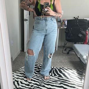 NWT H&M Loose Straight High Jeans
